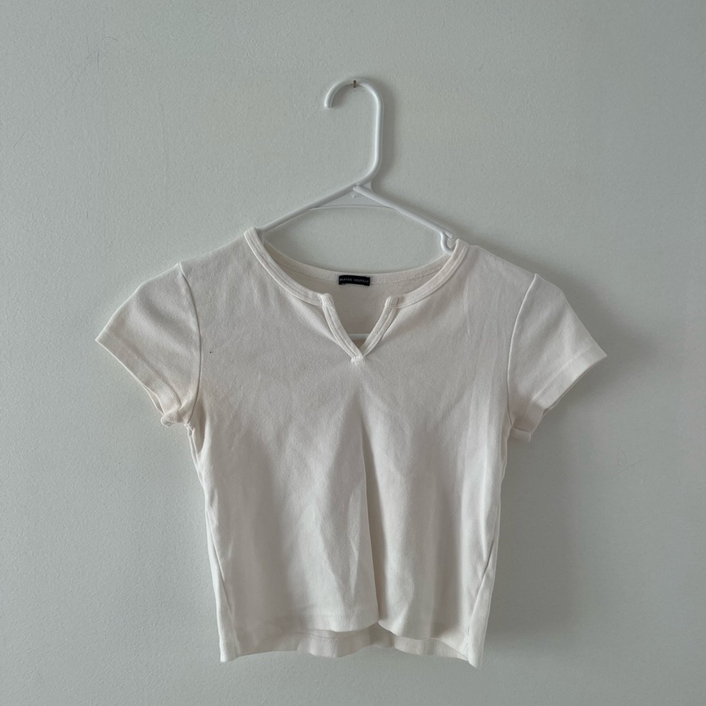 Brandy Melville crop white tee